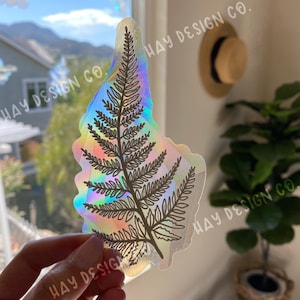 Fern Suncatcher | Plant Lover Gift  | Rainbow Maker | Prismatic Window Decal