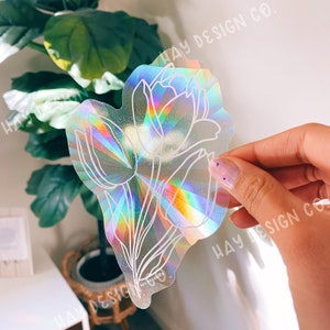 Tulip Suncatcher | Flower Suncatcher | Rainbow Maker | Prismatic Window Decal