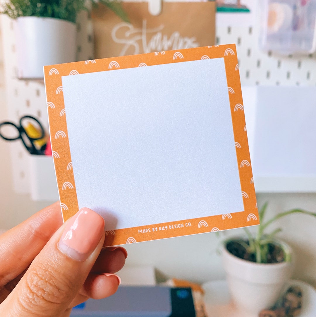 Boho Rainbow Sticky Notes, Cute Note Pad, Boho Stationery imperfect - Etsy