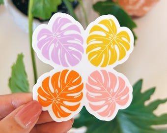 Monstera Leaf Sticker | Hawaiian Quilt Sticker