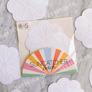 Flower Suncatcher Pack | Rainbow Maker | Prismatic Window Decal