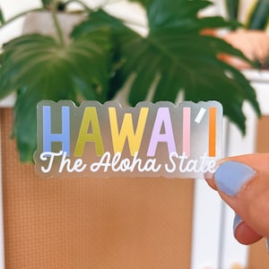 Hawaii Sticker | Hawaiian Islands Sticker | Die-Cut Water Bottle Sticker