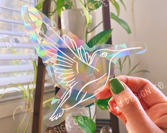 Hummingbird Suncatcher | Nature Suncatcher | Rainbow Maker | Prismatic Window Decal