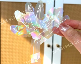 Bird of Paradise Suncatcher | Tropical Suncatcher | Rainbow Maker | Prismatic Window Decal