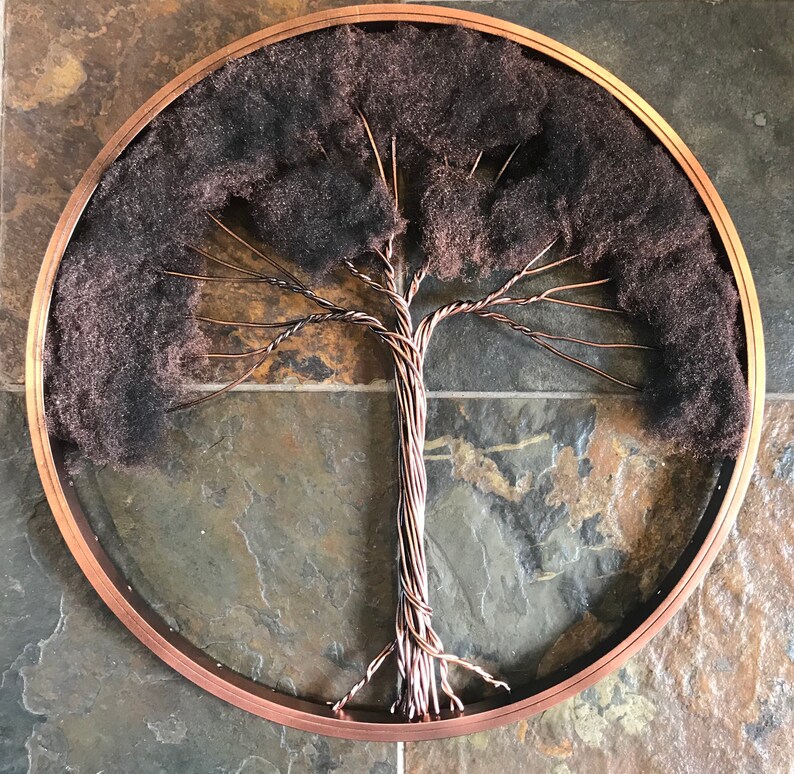 Large Copper Acacia Tree Wall Hanging 22 Diameter Etsy UK