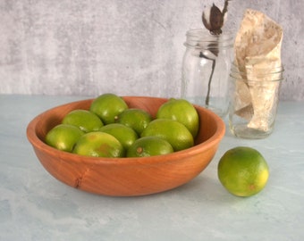 8" Cherry Wood Bowl/Salad Bowl/Cereal Bowl/Handmade/Snack Bowl/Popcorn Bowl/Wooden Gift