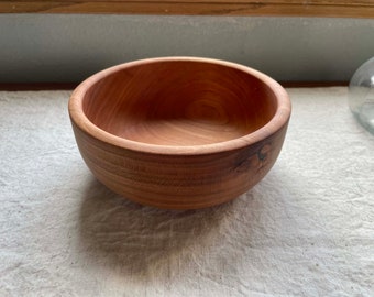 Cherry Wood Salad Bowl with bark inclusion/Cereal Bowl/Snack Bowl/