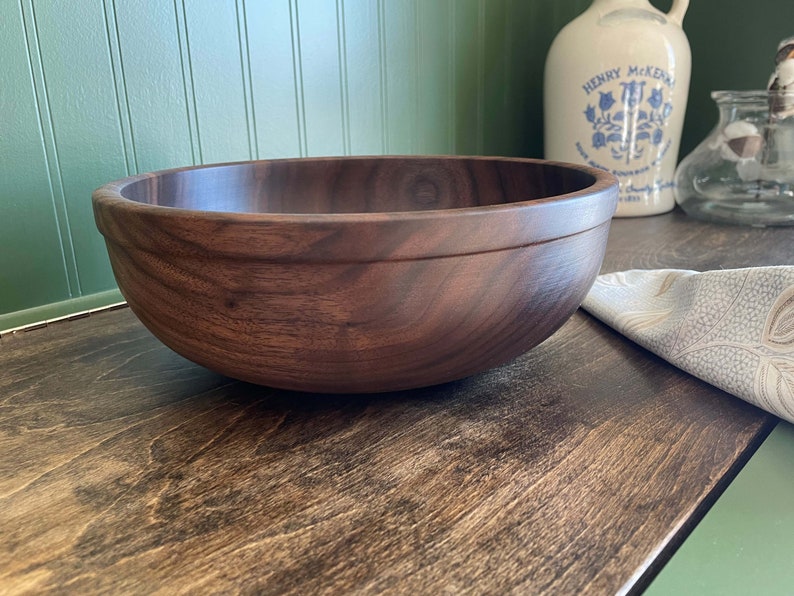 10 Black Walnut Salad Bowl/salad Server/fruit Etsy