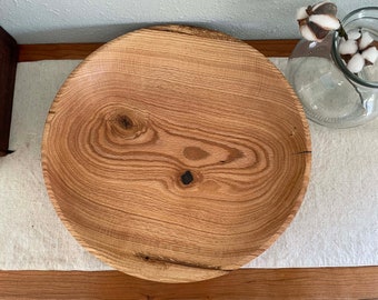 14" Red Oak Platter/Wood/Wooden Bowl/Serving Tray/Serving Bowl/Farmhouse Decor/Wood Gift/Decorating