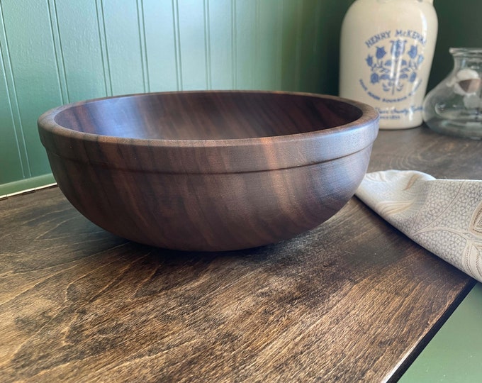 10 Black Walnut Salad Bowl/salad Server/fruit Etsy