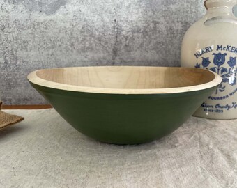 12" Painted Maple Bowl/Salad Bowl/Bowls/Serving Bowl/Serving Dish/Salad Server/Wedding Gift/Housewarming/Handmade