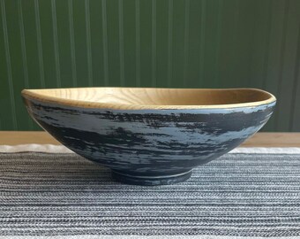 10" Hackberry Wooden Bowl/Salad Bowl/Wooden Bowl/Fruit Bowl/Centerpiece/Handmade/Wooden Gift/Barnwood/Wedding gift/Housewarming