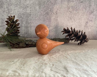 Small Cherry Wood Bird/Birds/Figurine/Home Decor/Bird Lover Gift/Handmade/Spring Decor