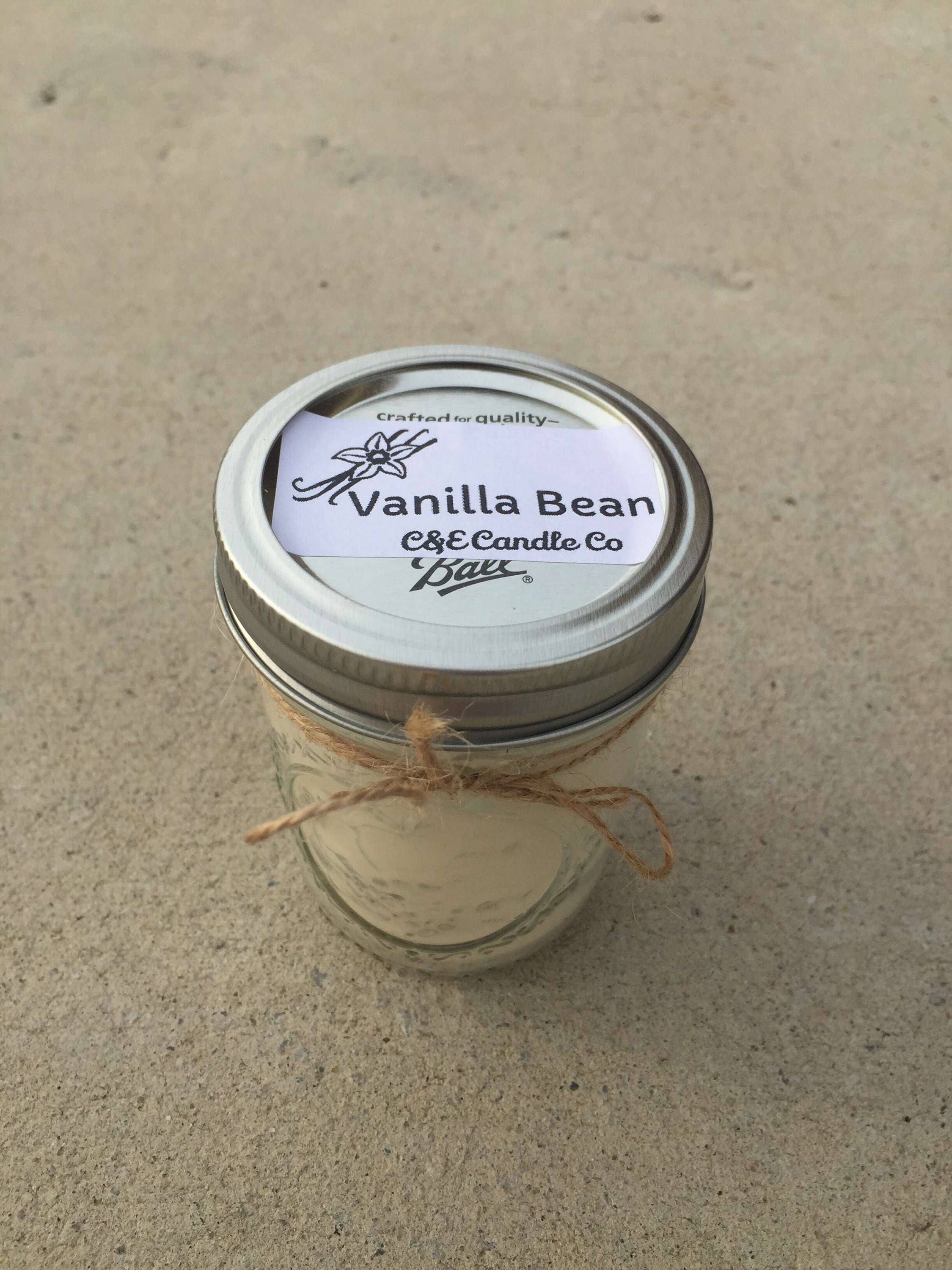 Vanilla bean scented 8oz candle Etsy