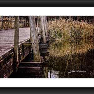 Fine Art Print of Bridge over Lake Fort Parker at Fort Parker State Park near Mexia, Texas, Photograph