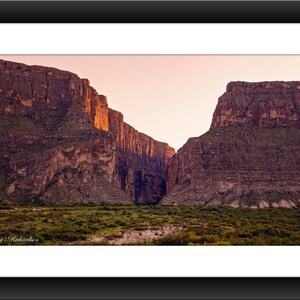 A Fine Art Print of Sunset at Santa Elena Canyon at Big Bend National Park, Texas, Photograph