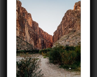 Una impresión de bellas artes del Cañón de Santa Elena - Parque Nacional Big Bend - Texas
