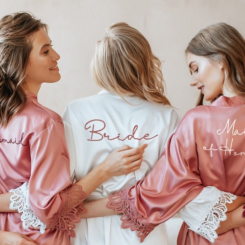 Lace Bridal Robe Bridesmaid Robes Robe Bridal Robe Etsy Singapore