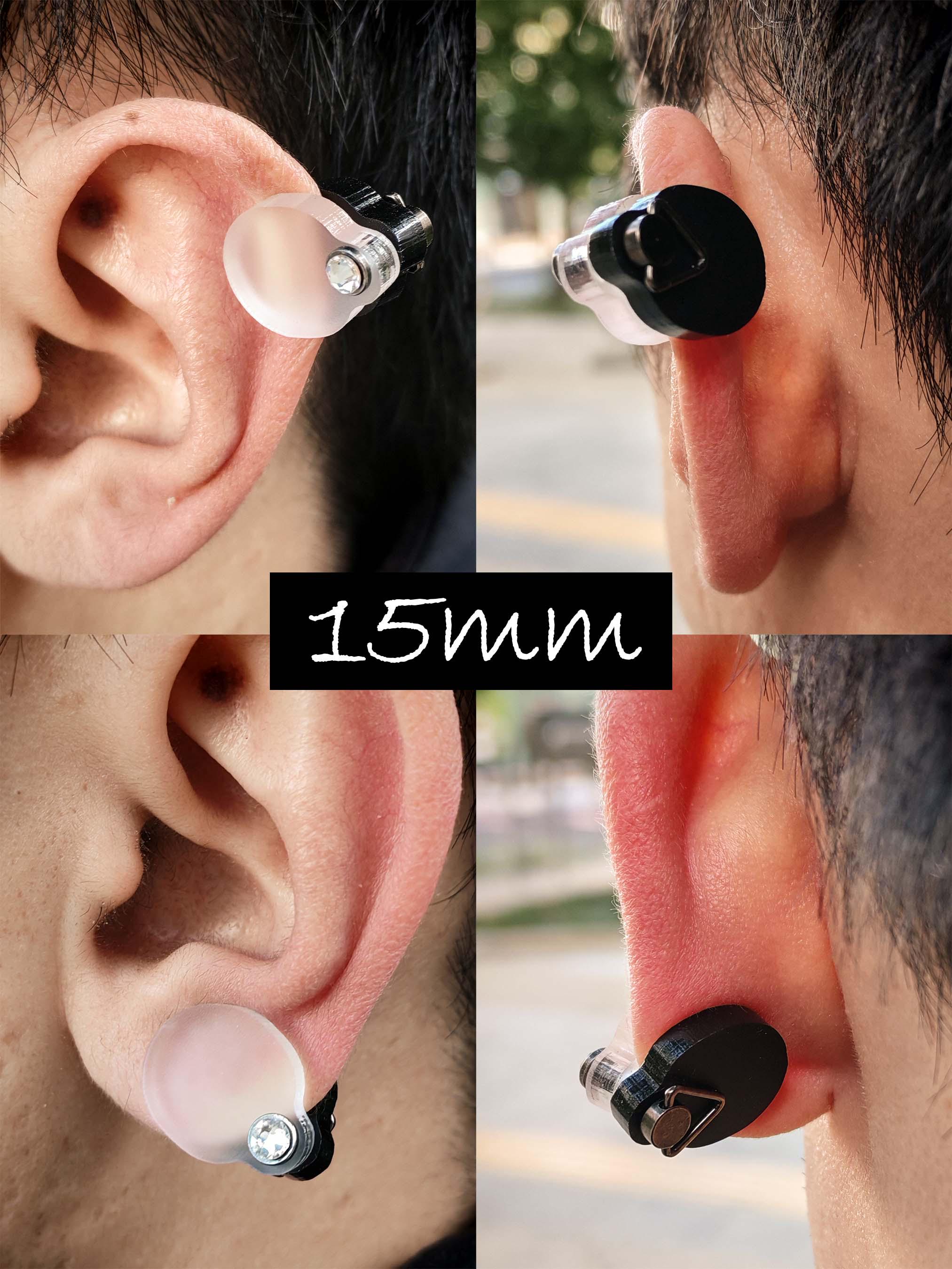 Boucles D'Oreilles Clip 10 Mm Pour Chéloïdes – Faux Piercing Spirale Acier Inoxydable (Homme/Femme)
