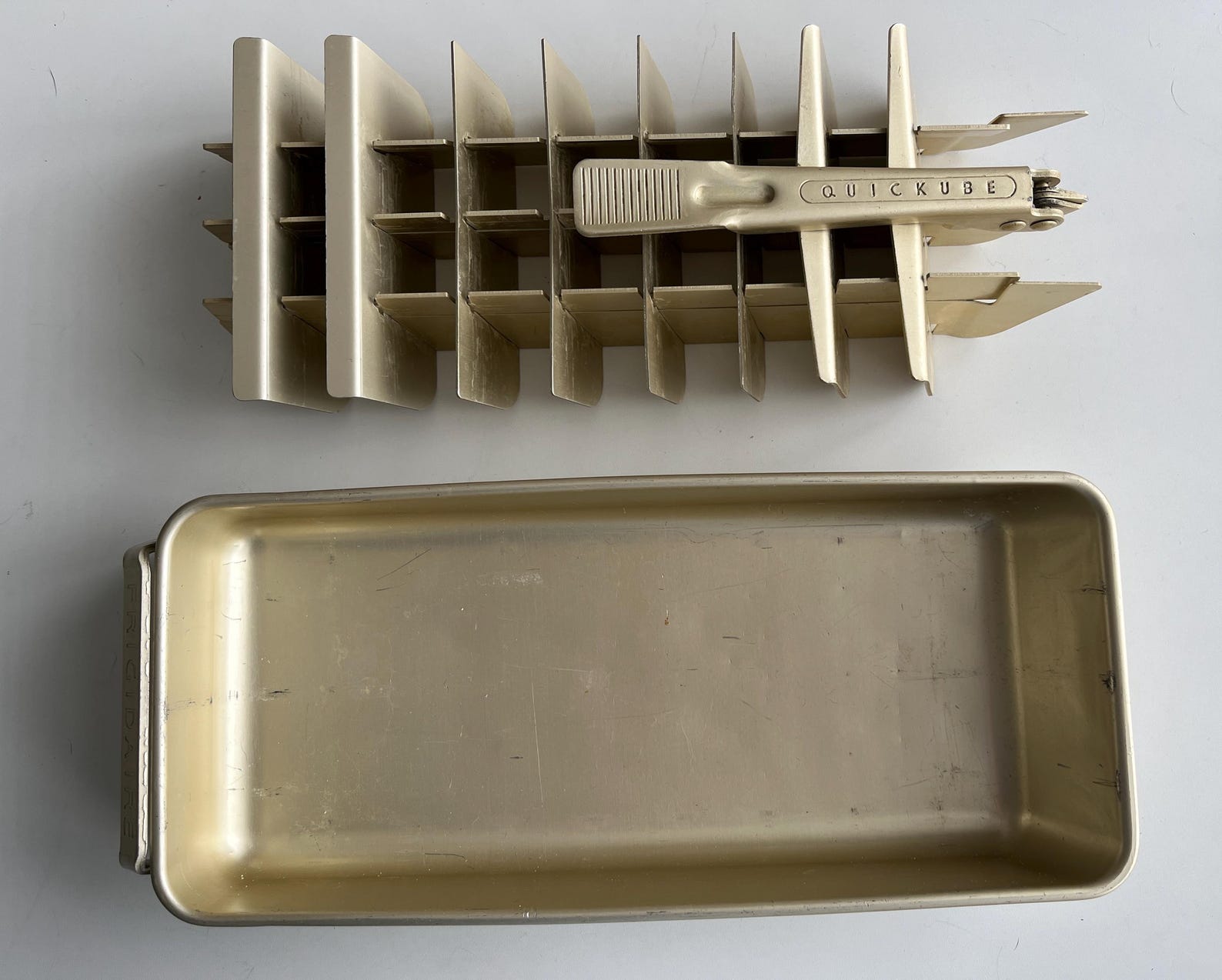 Rare Find Mid century Frigidaire Aluminum Quickube Ice Cube Tray Etsy rare-find-mid-century-frigidaire-aluminum-quickube-ice-cube-tray-etsy