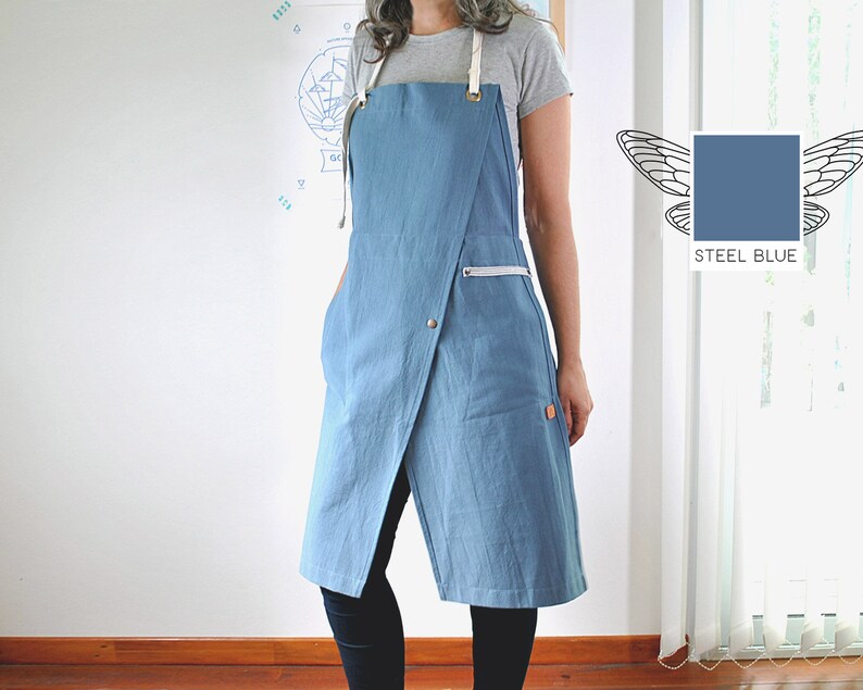 Original Split Leg Apron. Pottery Apron for Woman. Japanese Etsy