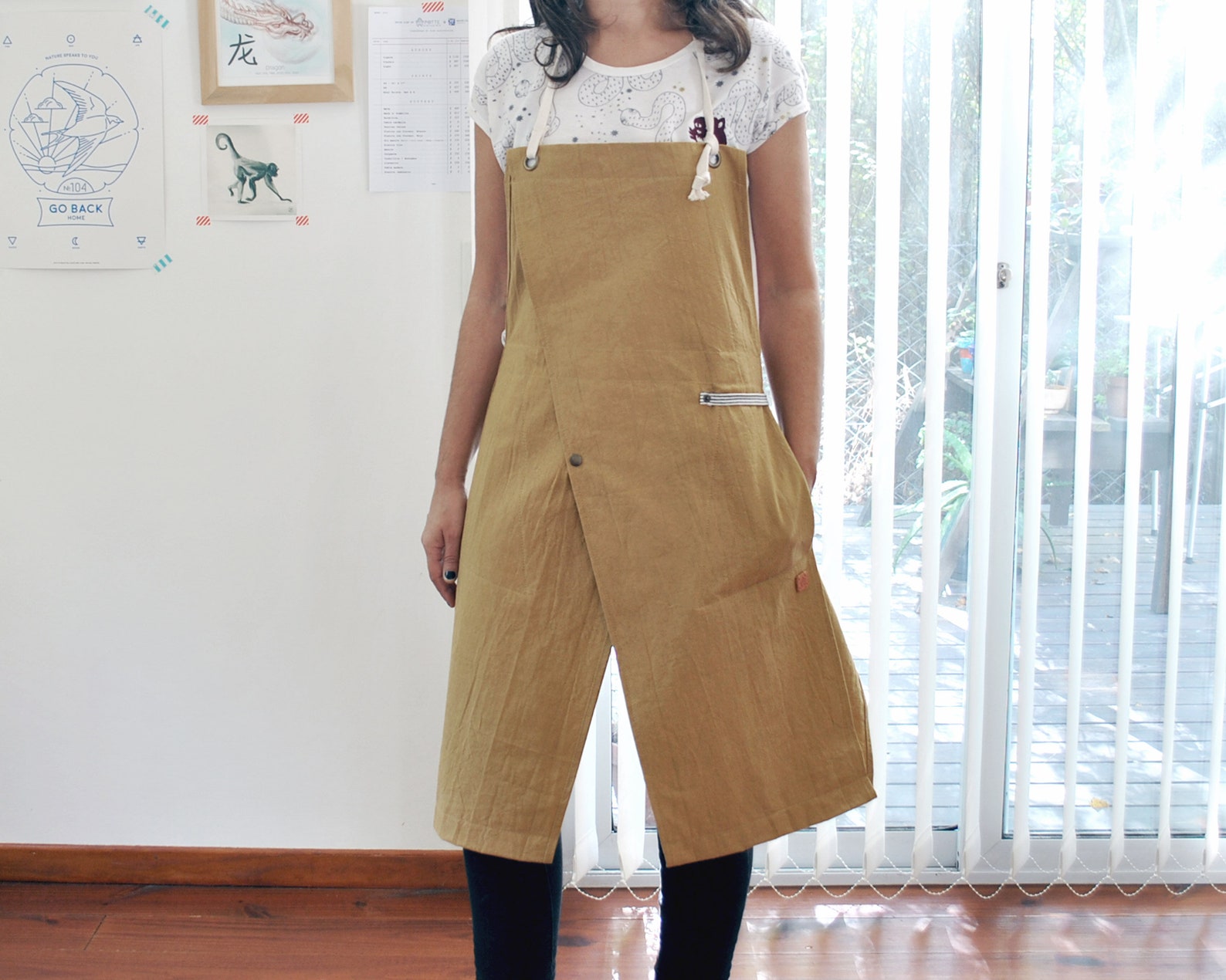 Original Split Leg Apron. Pottery Apron for Woman. Japanese Etsy