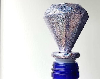 Wine Bottle Stopper - DISCO BALL Holographic Gem