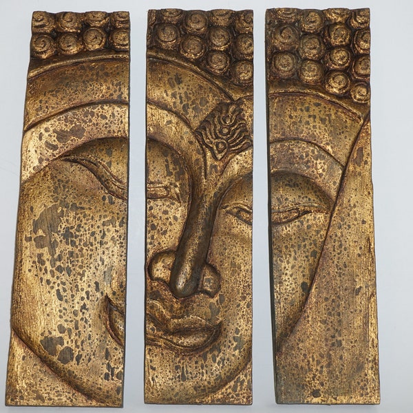 Buddha Wall Portrait / Buddha face wall art /Wooden Buddha Face/ Wall Hanging.