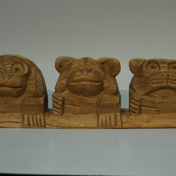 Three Wise Multicoloured Toadstool Figurines in See no Hear Speak Evil 8.5cm