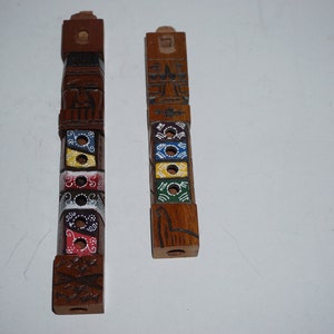 Wooden Carved and Painted Flute / Musical instrument