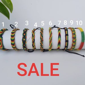 Rasta braided bracelet. Friendship Rasta bracelet.Love & Friendship.