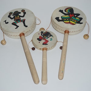 Hand drum with designs / Goat leather hand drum /musical instrument.