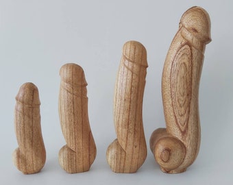 18+ MATURE Pene in legno in piedi / Pene in legno / Pene intagliato a mano / Intaglio del legno
