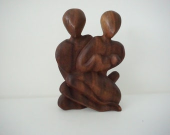 Wooden Abstract Family / Home Decor / Wood Carving.