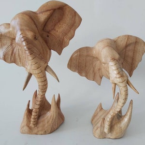 Wooden Elephant Head - Home decor/Wood Carving