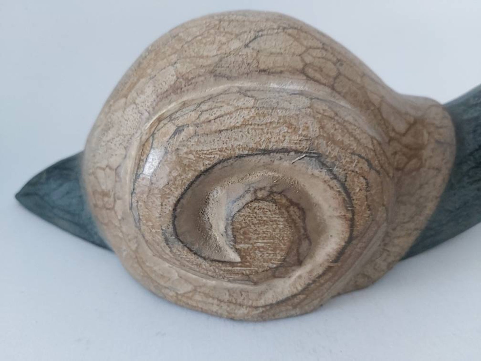 Set of Hand Carved and Painted Wooden Snails / Home Decor. Etsy
