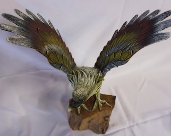 Gray Eagle - Clay Sculpture- Eagle sculpture.