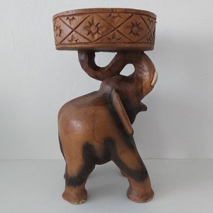 Wooden Elephant stool / Elephant sculpture / Handmade Elephant stool