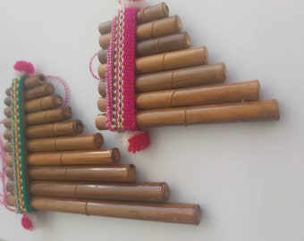 Panpipe / flute bamboo / musical instrument.