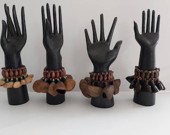 Wrist or Foot Shaker made of Tapar Nut Shells / Musical instrument / Handicraft