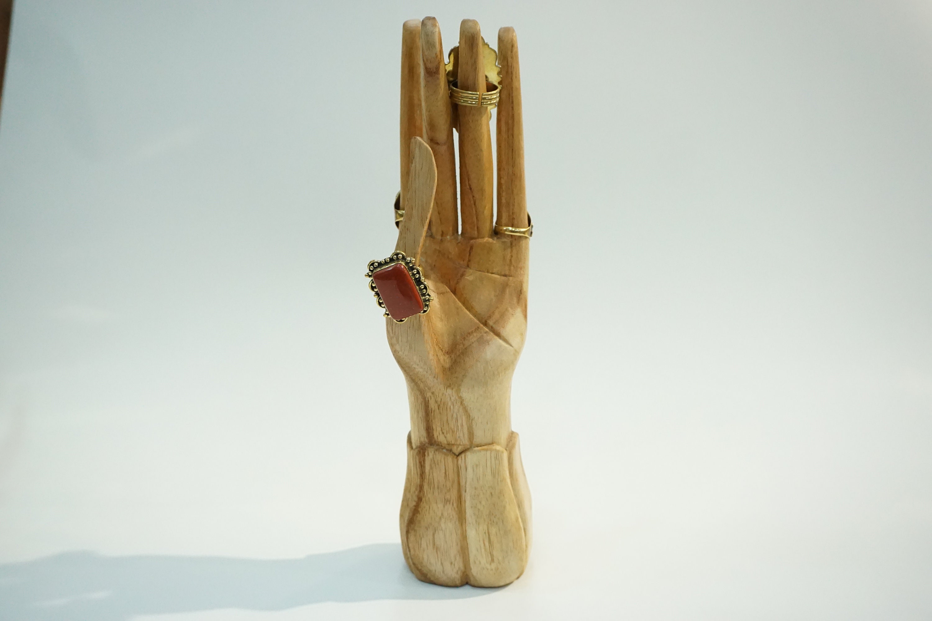 Hand Ring Display Wood Carving Ring Holder Ring Storage Etsy