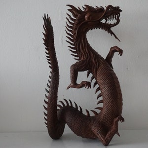 Wooden Dragon / Dragon Sculpture / Wood carving.
