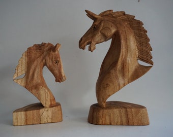 Hand carved Head Horse / Home decor.