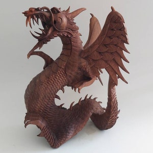 Peach wood dragon decoration, dragon wood zodiac mascot, peach wood  handicraft, wooden dragon, wood dragon, green dragon - AliExpress