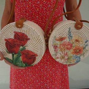 Round Rattan Bag -Lady Accessories