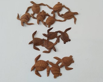 Wanddeko Meeresschildkröte. Meeresschildkröte Skulptur. Holzschnitzerei.