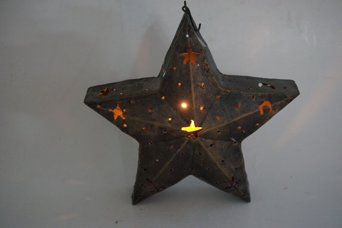 Metal Star Candle Holder / Metal Art. Etsy