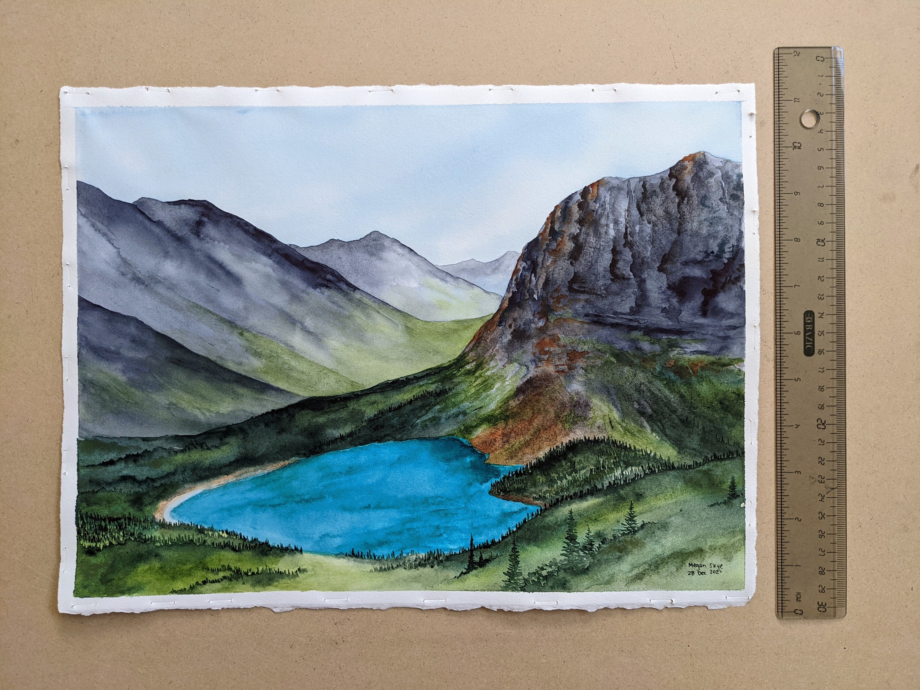 Glacier National Park Watercolor | Original Watercolor | Watercolor ...