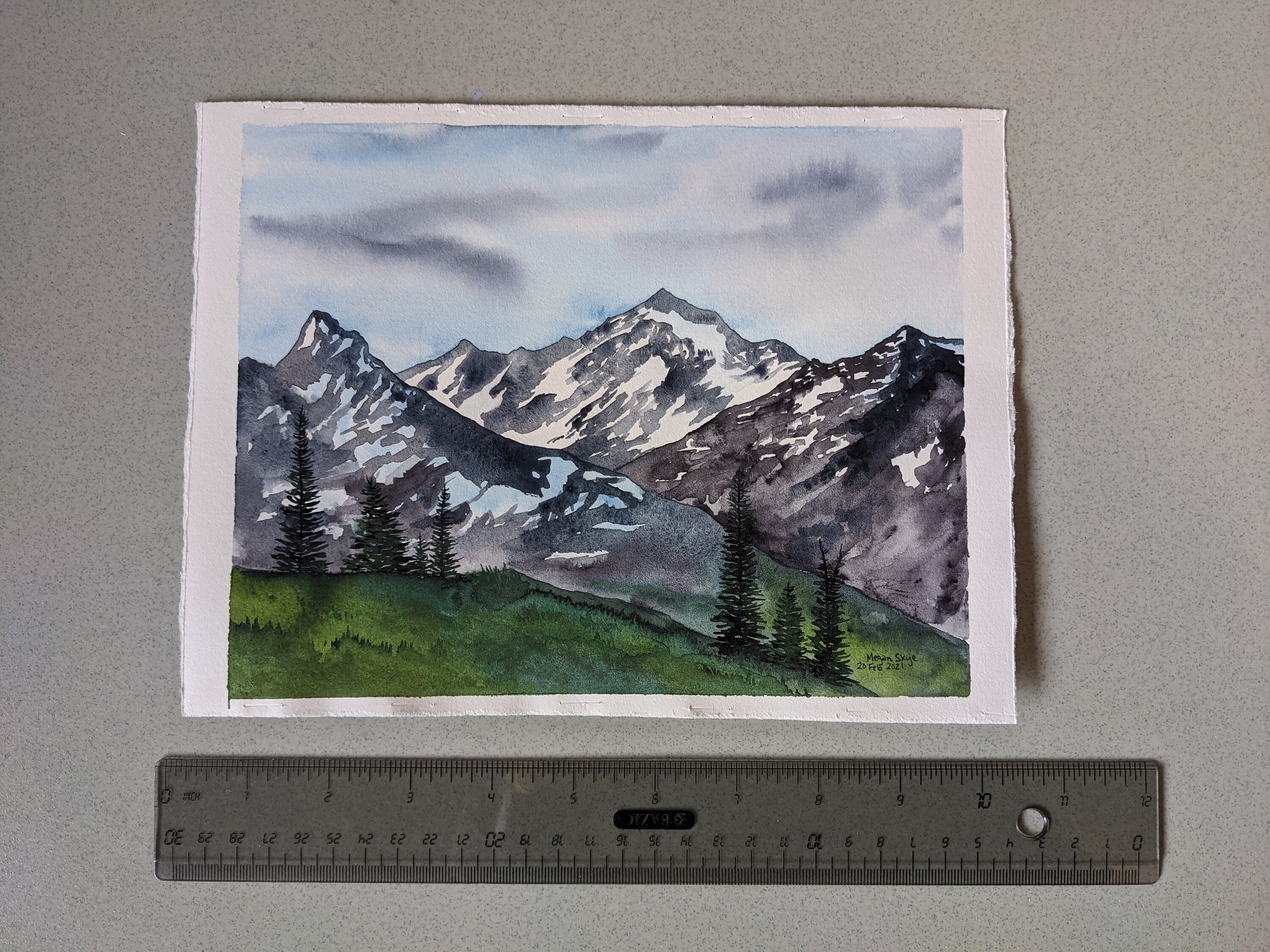 A Mountain Summer Watercolor Set