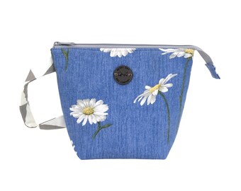Small Project Bag - Daisy Blue Print - Classic Line